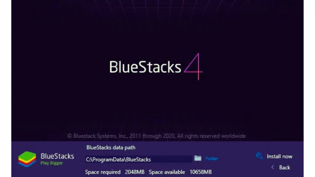 bluestacks installtion process